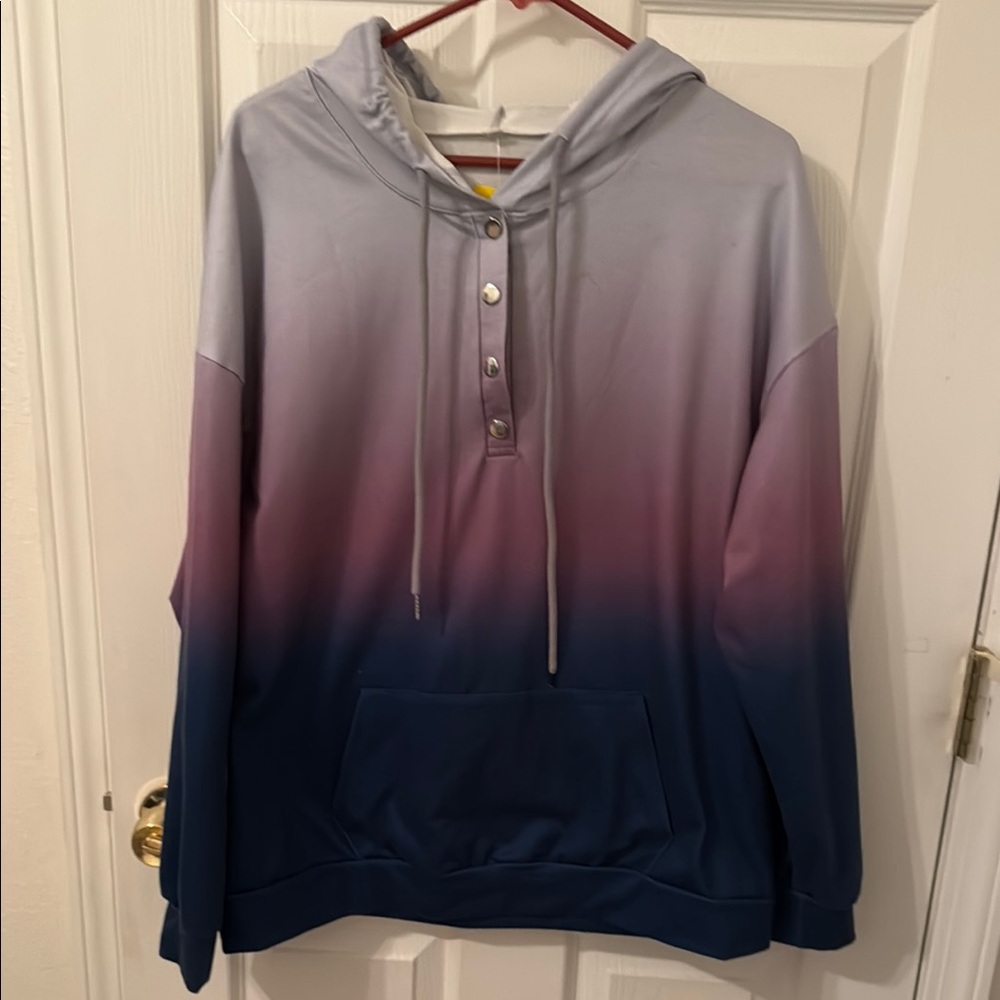 Gradient Blue and Purple Men's Sweater